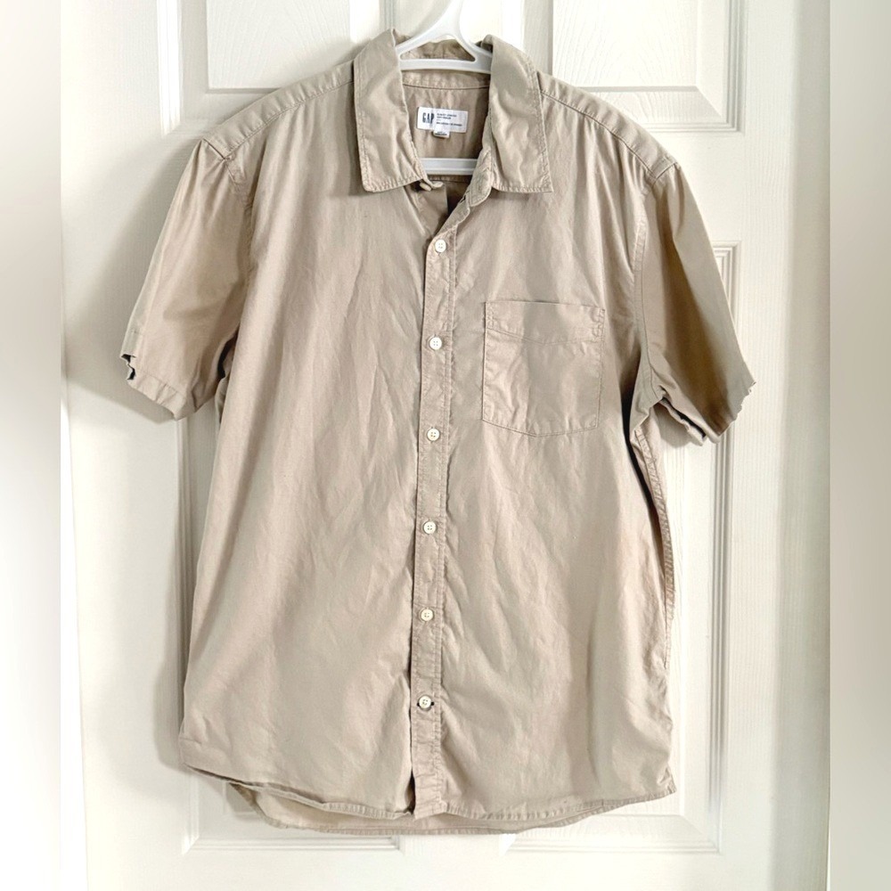 GAP Slim Fit Stretch Shirt Soft Poplin Size M